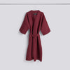 Waffle Bathrobe - Burgundy - Burgundy