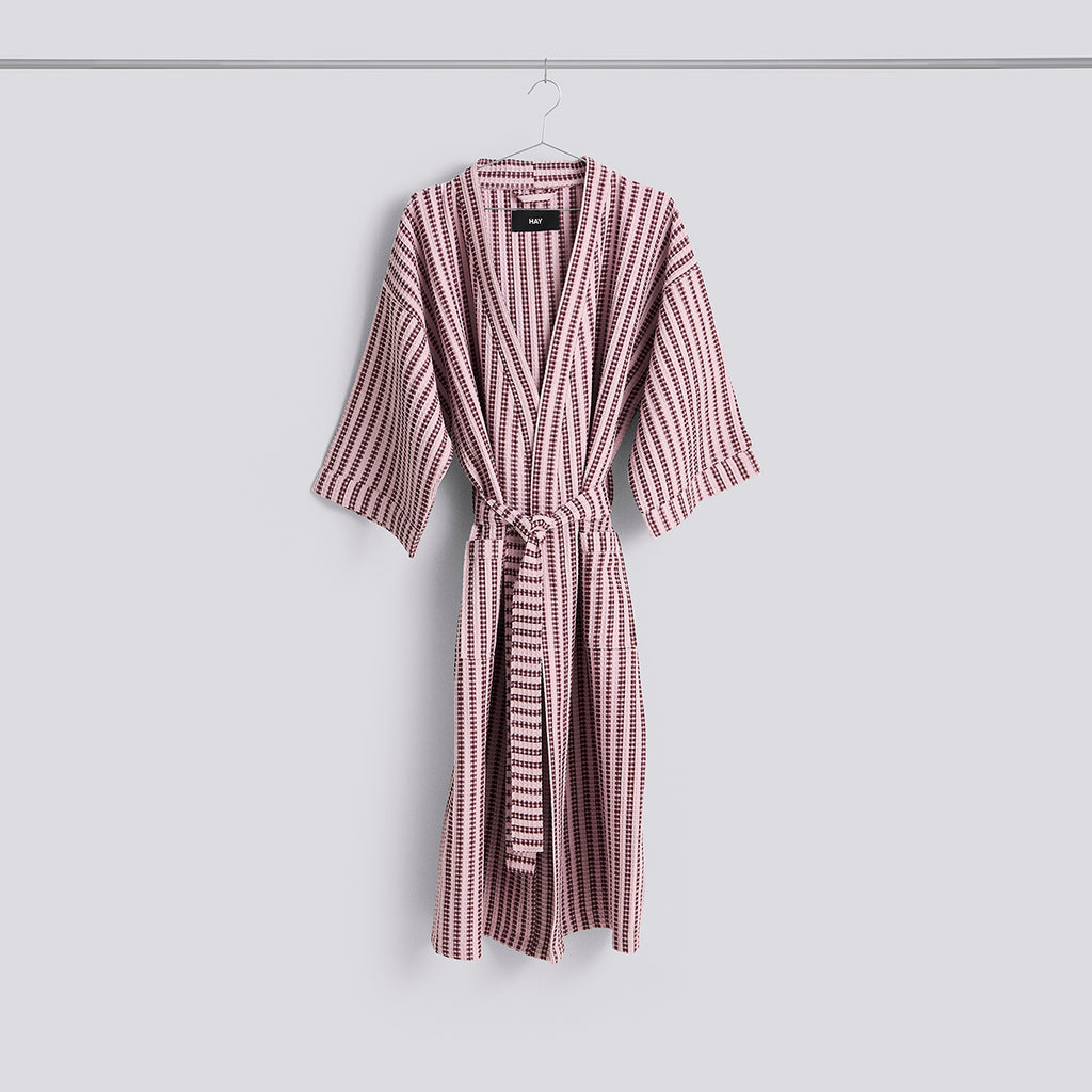 Waffle Bathrobe - Stripe cool pink - Stripe cool pink