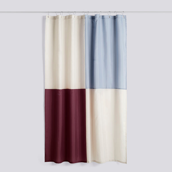 Check Shower Curtain - Burgundy