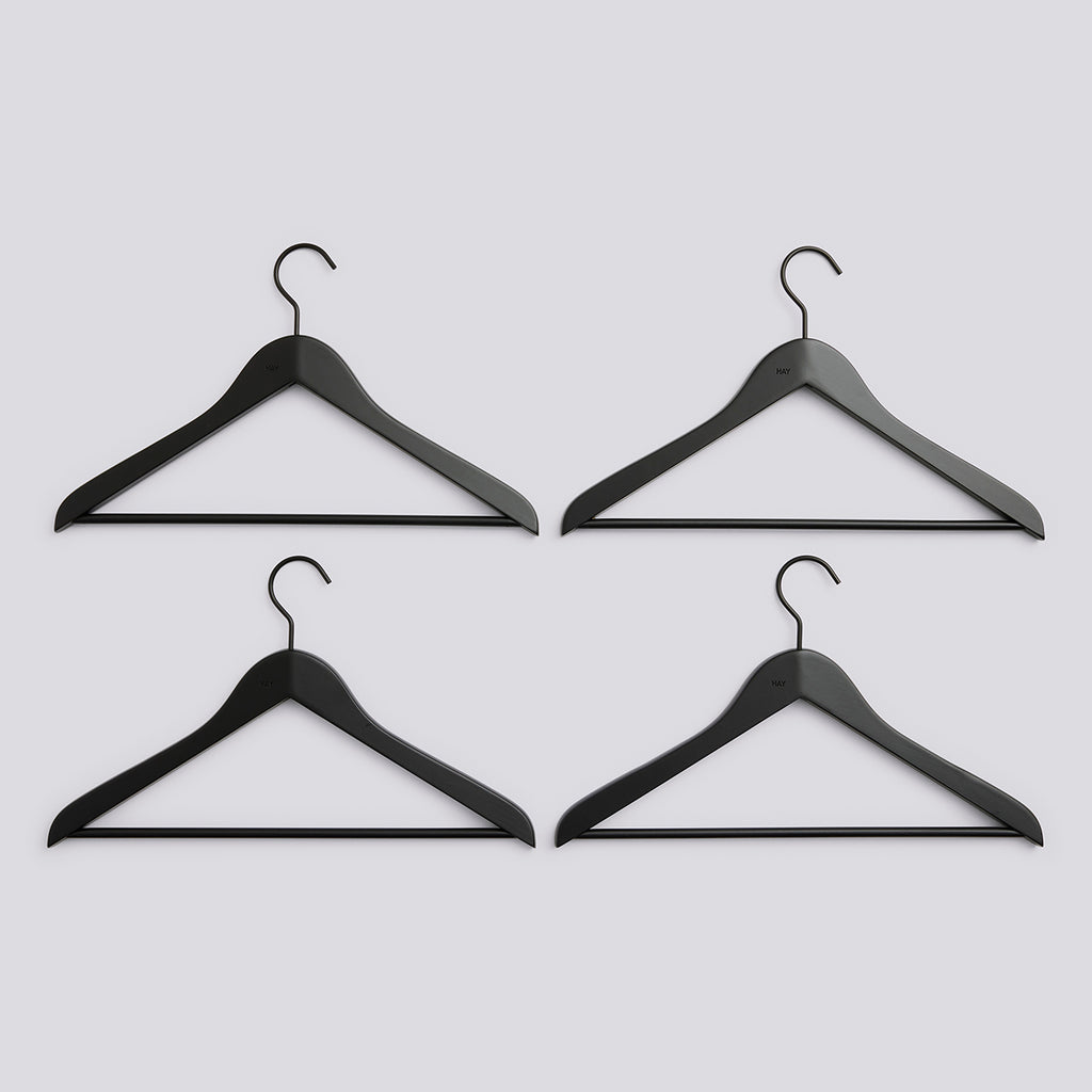 Smooth Coat Hanger - Set of 4 w/ bar - Slim
