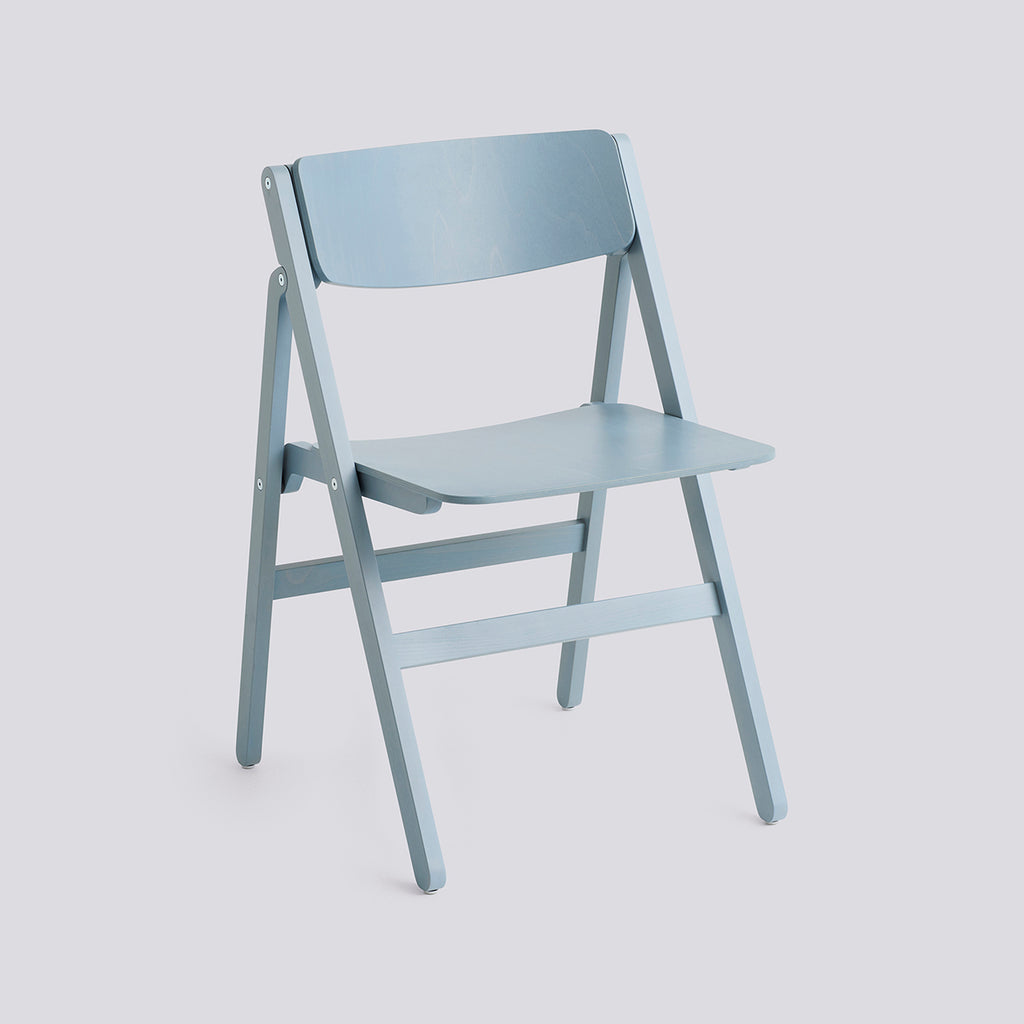 Backflip Chair - Cloud blue semi-transparent water-based lacquered beech