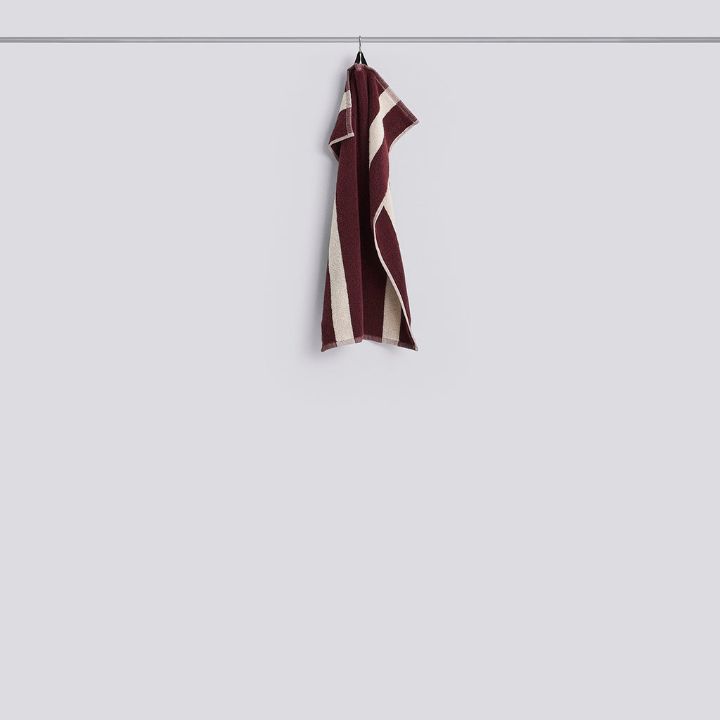 Stripe Hand Towel - W40 x L60 - Burgundy