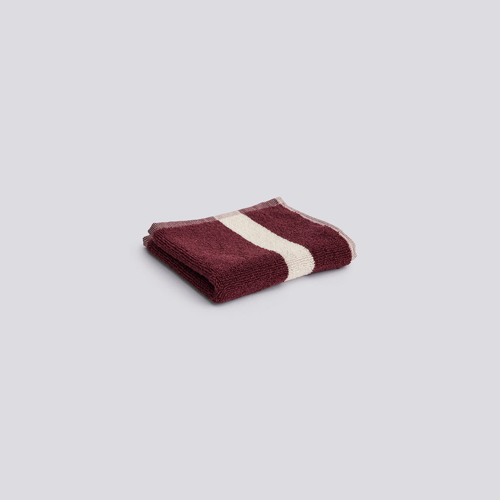 Stripe Wash Cloth - W30 x L30 - Burgundy