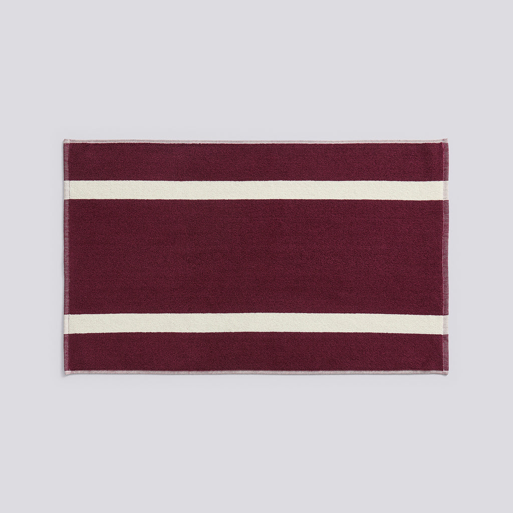 Stripe Bath Mat - W50 x L80 - Burgundy