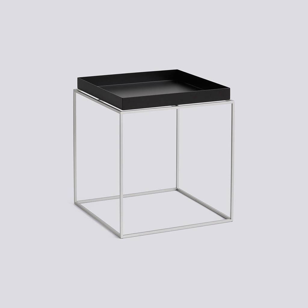 Tray Table Silicon coated steel base - Medium L40 x W40 x H44 - Black