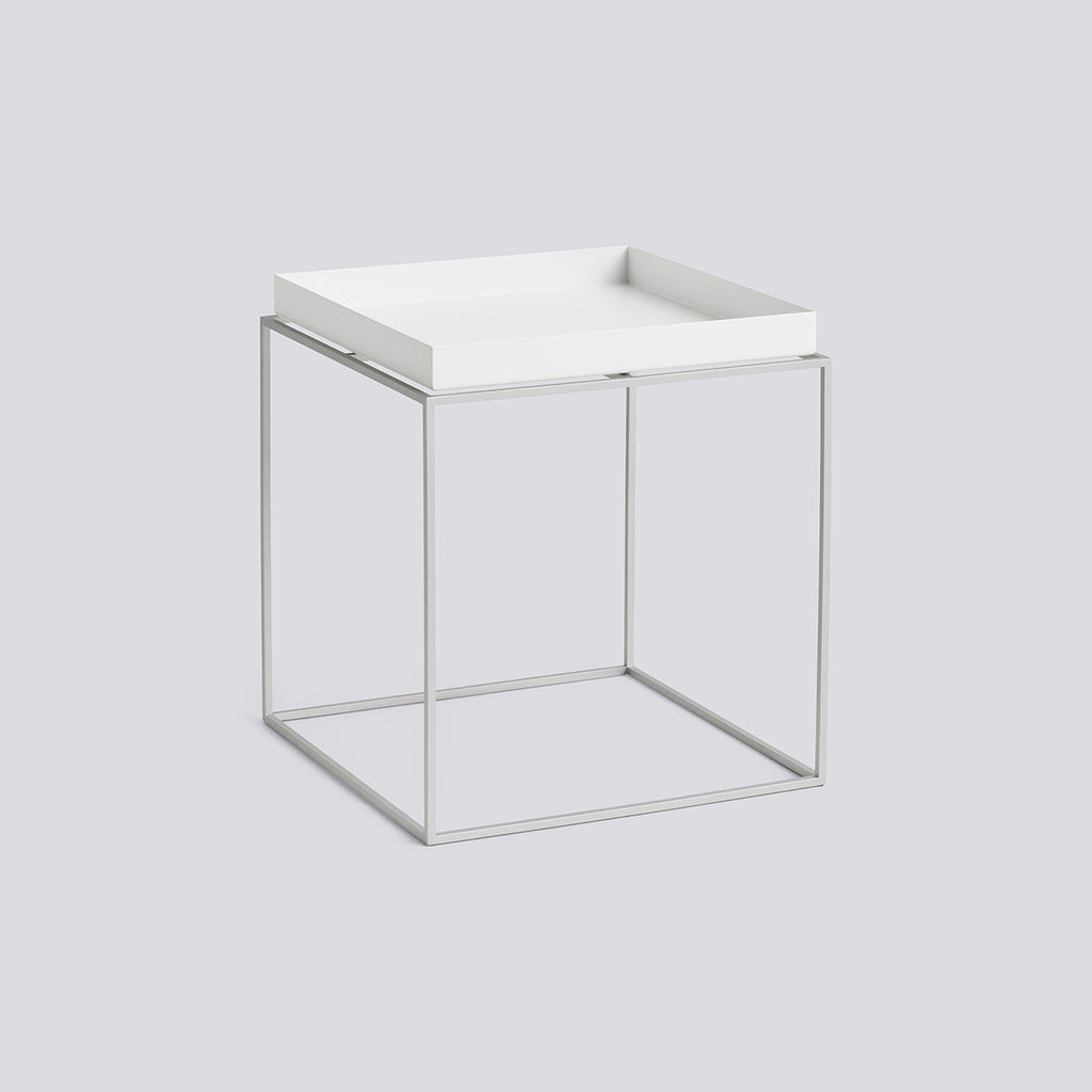 Tray Table Silicon coated steel base - Medium L40 x W40 x H44 - White