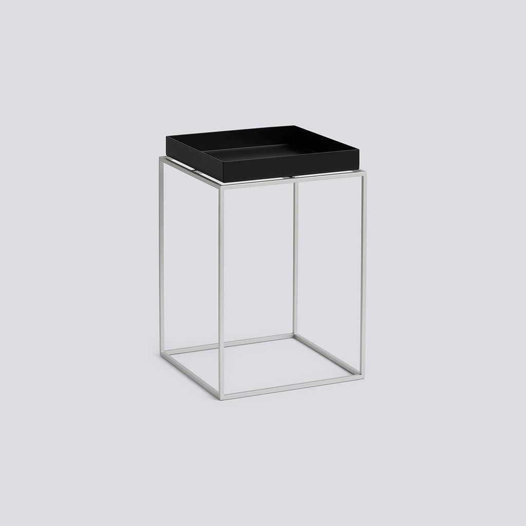 Tray Table Silicon coated steel base - Small High L30 x W30 x H44 - Black