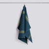 Canteen Tea Towel (Organic) - Green and yellow block stripe