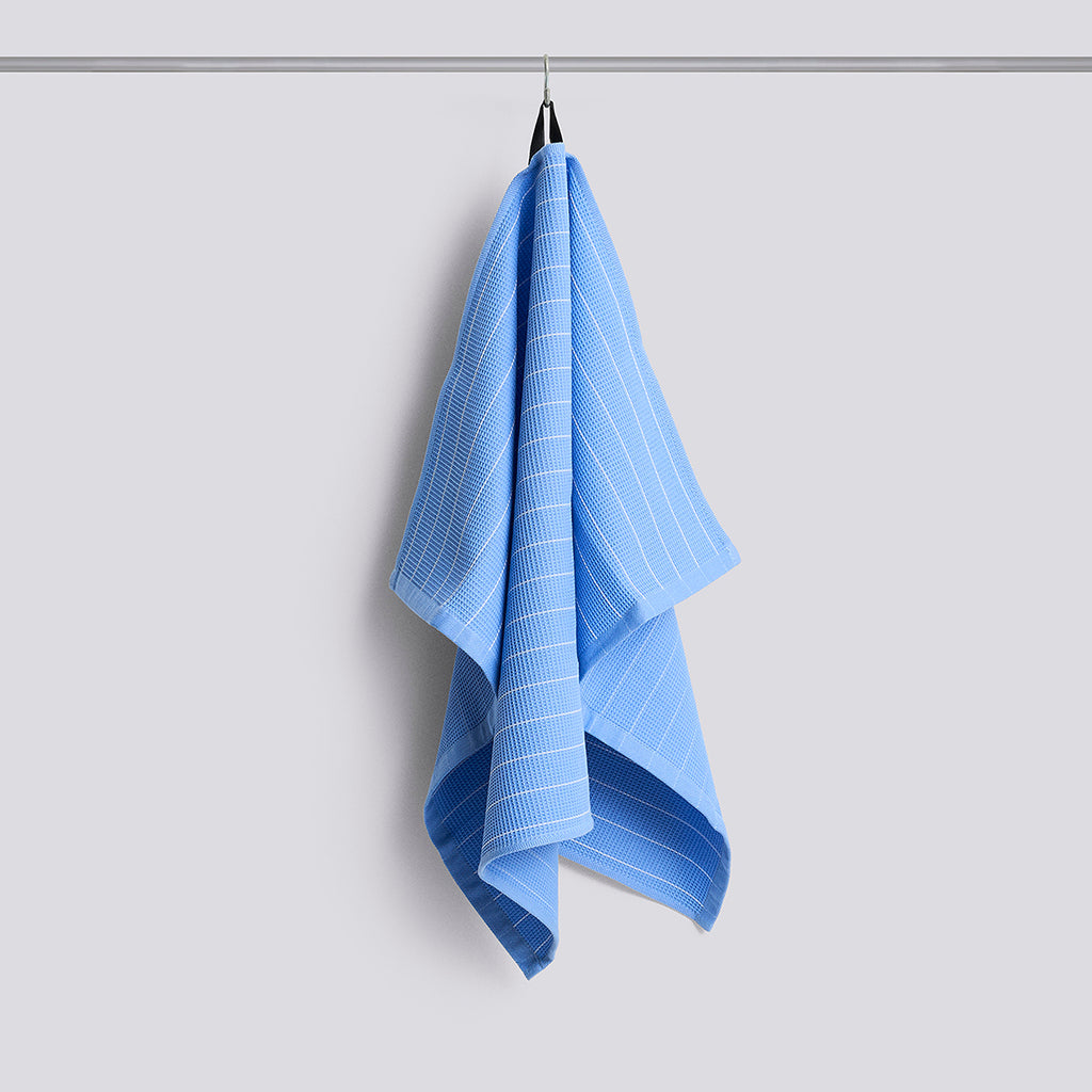 Canteen Tea Towel (Organic) - Sky blue pinestripe