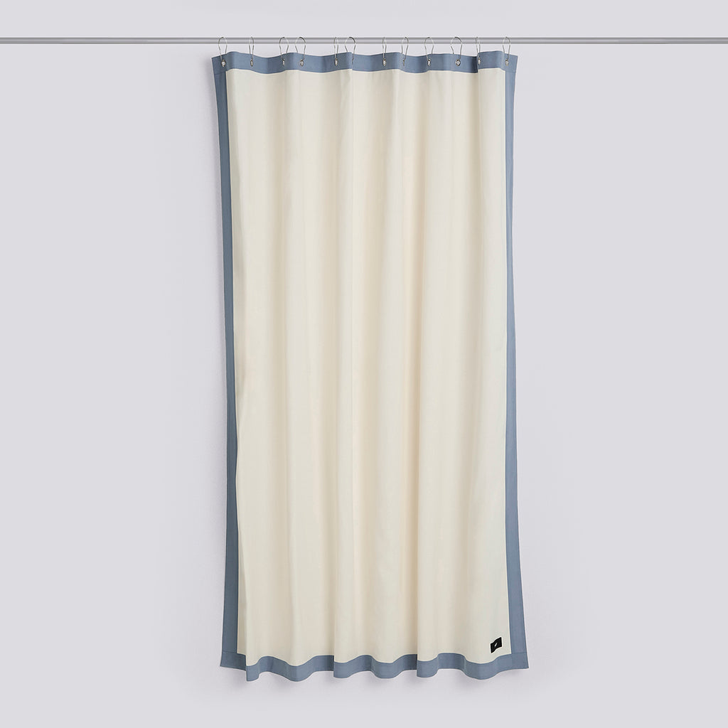 Outline Shower Curtain - Cream and blue - Cream and blue