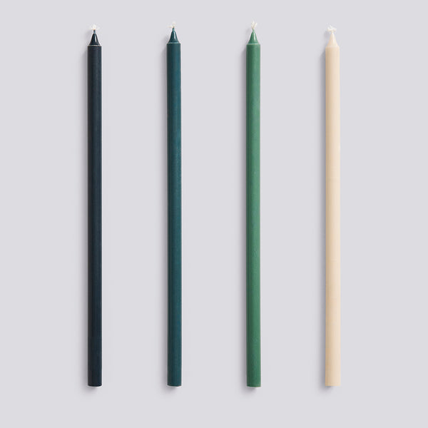 Slim Candle - Set of 4 - Green and dark green