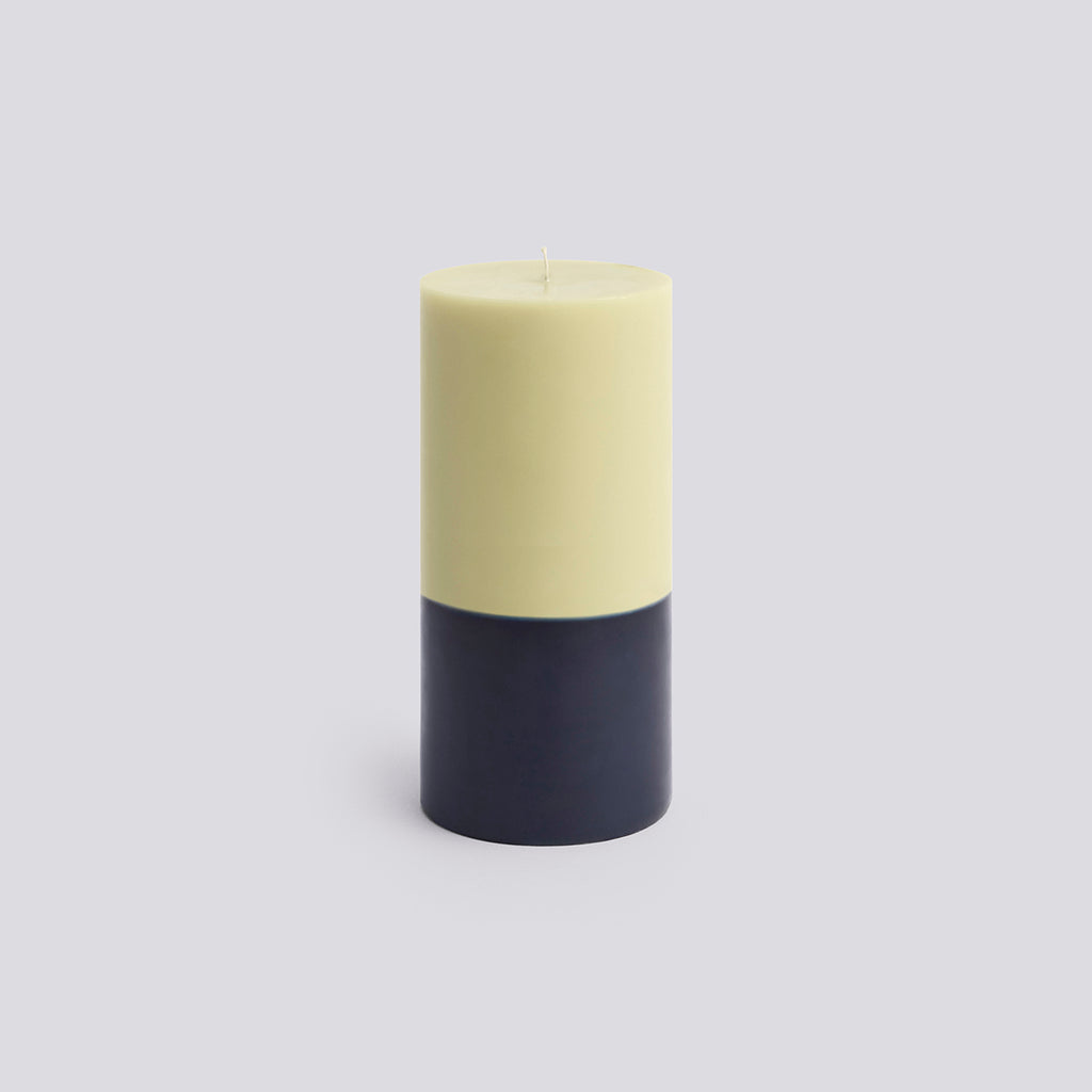 Silo Candle - Large - Lime white and midnight blue