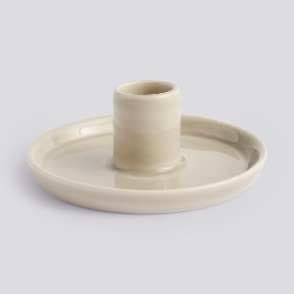 Disc Candleholder - Small - Warm grey
