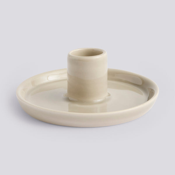 Disc Candleholder - Small - Warm grey