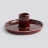 Disc Candleholder - Small - Chestnut brown