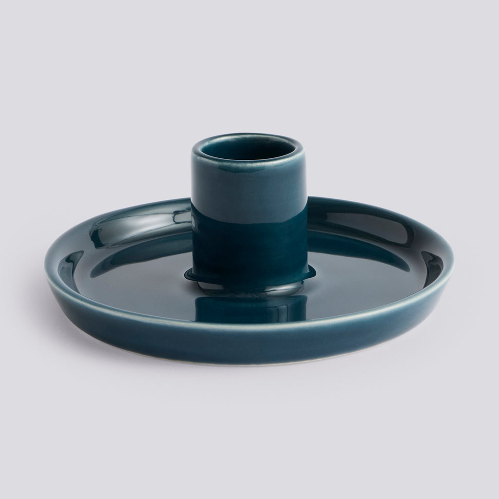 Disc Candleholder - Small - Dark teal