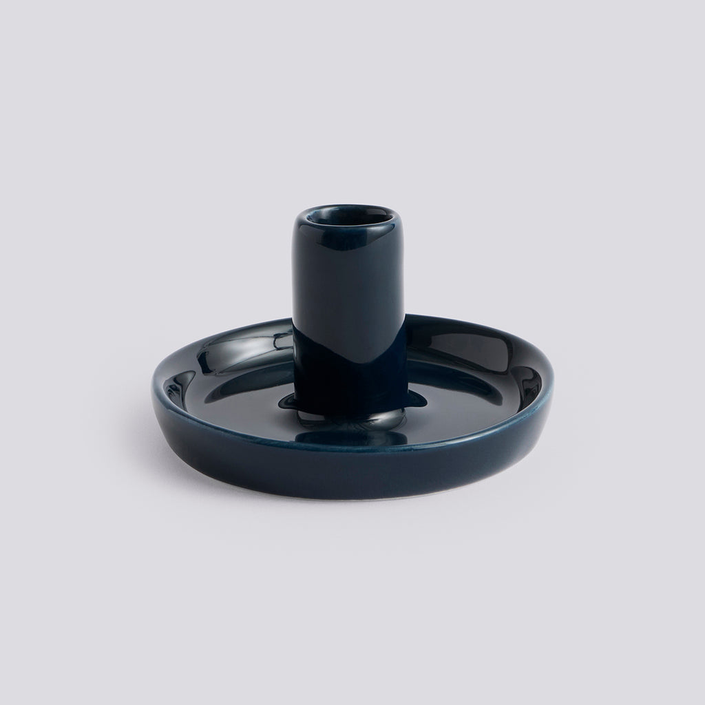 Disc Candleholder - X-Small Slim - Midnight blue