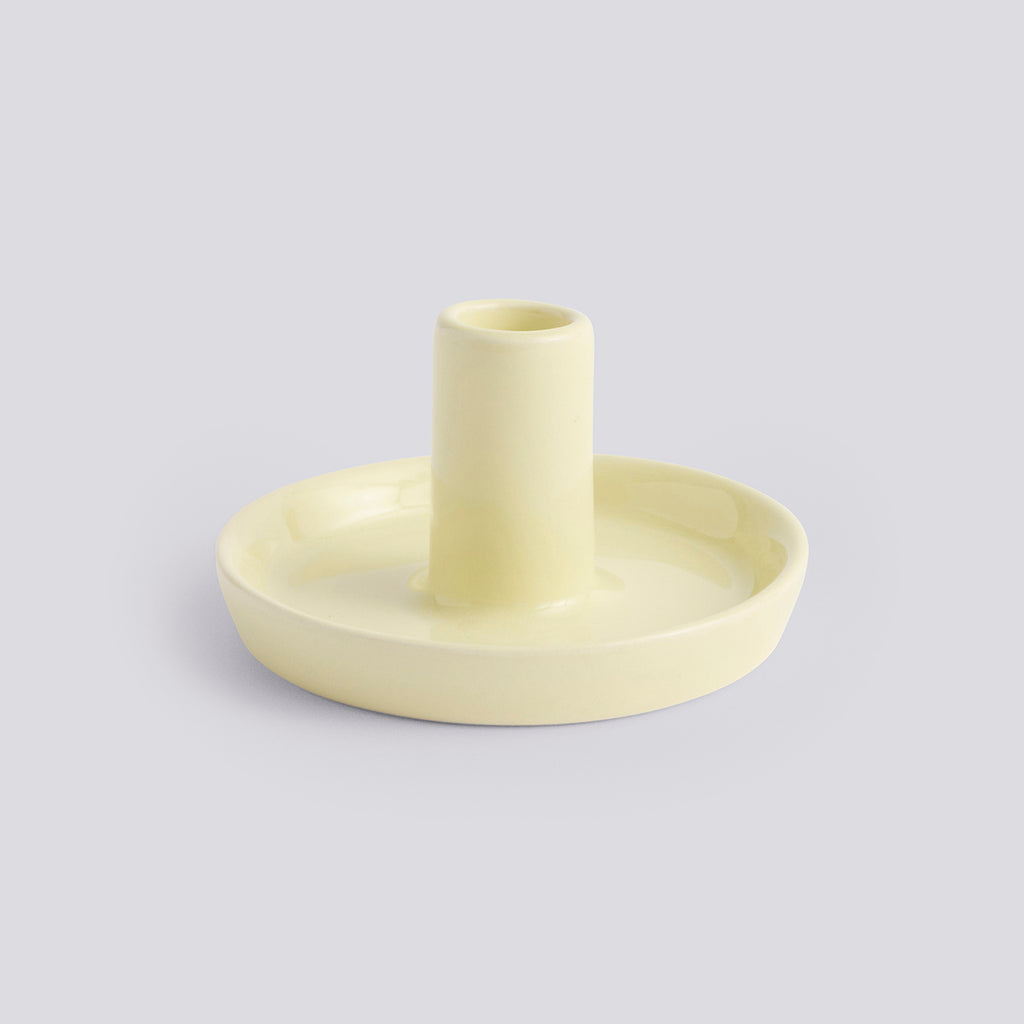 Disc Candleholder - X-Small Slim - Lime white