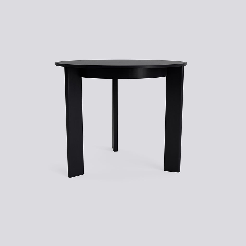 Chisel 20 Table Round - Black lacquered oak - Ø90 x H74