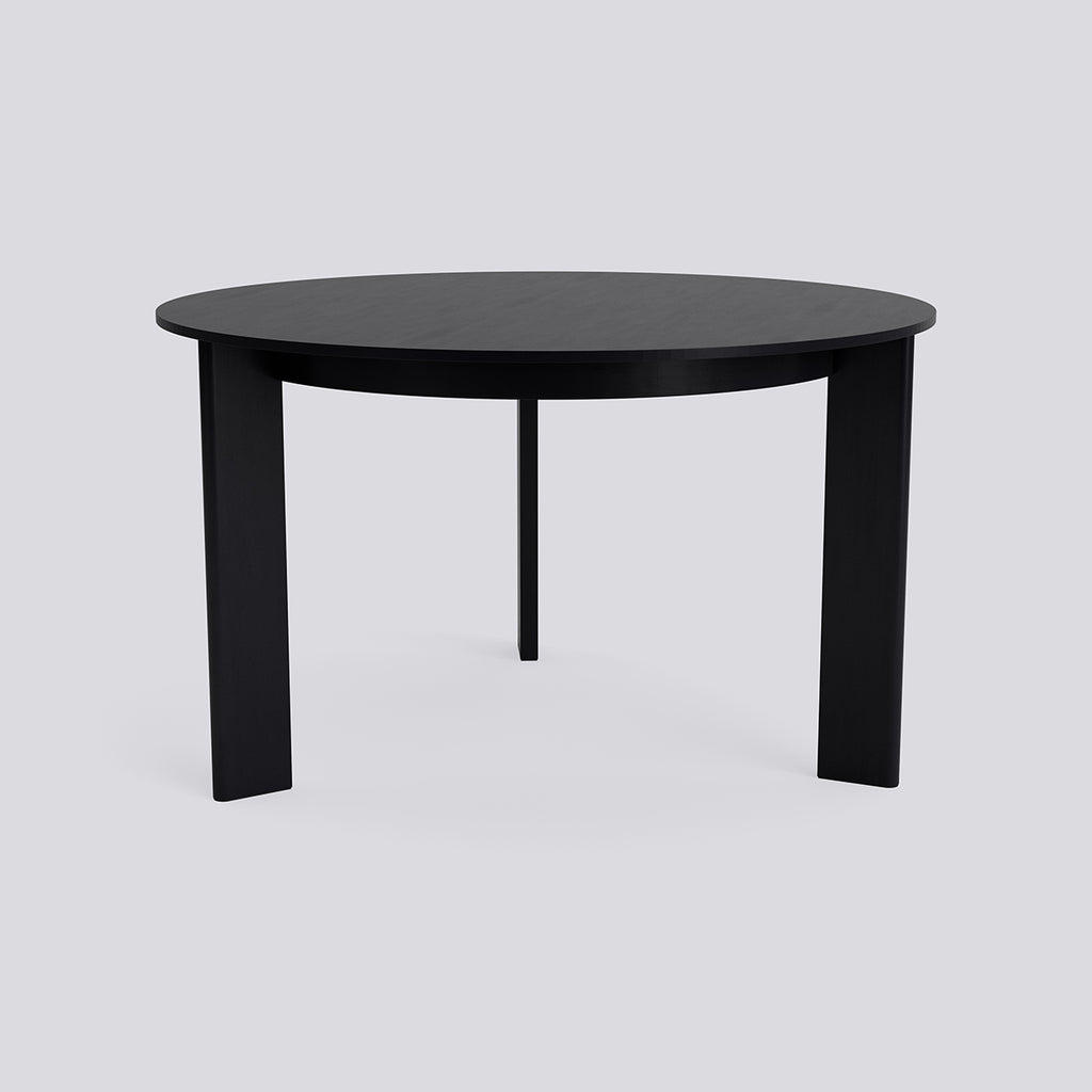 Chisel 20 Table Round - Black lacquered oak - Ø127 x H74
