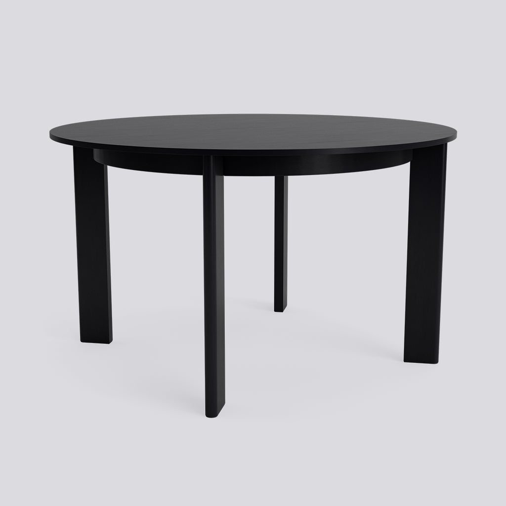 Chisel 25 Table Round - Black lacquered oak - Ø127 x H74