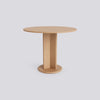 Chisel 29 Table Round Column base - Lacquered oak - Ø90 x H74