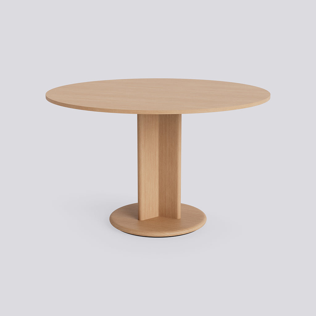 Chisel 29 Table Round Column base - Lacquered oak - Ø120 x H74