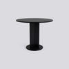 Chisel 29 Table Round Column base - Black lacquered oak - Ø90 x H74