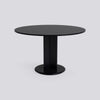 Chisel 29 Table Round Column base - Black lacquered oak - Ø120 x H74