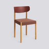 Pack Chair 11 Oiled solid oak 4 leg base Standard glider - Hull red back + upholstery - Remix - 346