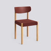 Pack Chair 11 Oiled solid oak 4 leg base Standard glider - Hull red back + upholstery - Steelcut - 655