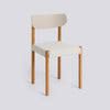 Pack Chair 11 Oiled solid oak 4 leg base Standard glider - Chalk grey back + upholstery - Steelcut - 220