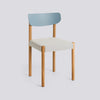 Pack Chair 11 Oiled solid oak 4 leg base Standard glider - Ash blue back + upholstery - Remix - 606