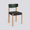 Pack Chair 11 Oiled solid oak 4 leg base Standard glider - Palm green back + upholstery - Remix - 973