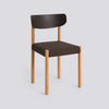Pack Chair 11 Oiled solid oak 4 leg base Standard glider - Graphite brown back + upholstery - Remix - 356