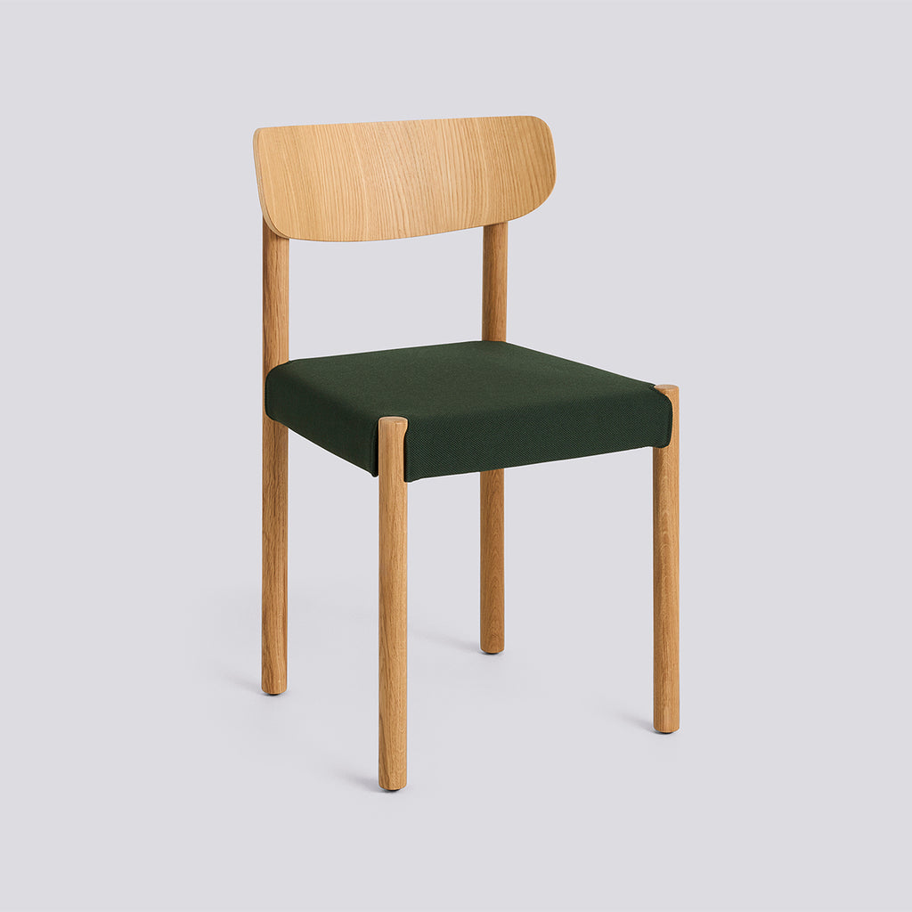 Pack Chair 11 Oiled solid oak 4 leg base Standard glider - Oak veneer + upholstery - Steelcut - 975