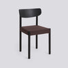 Pack Chair 11 Iron black lacquered solid oak 4 leg base Standard glider - Iron black oak veneer + upholstery - Steelcut - 695