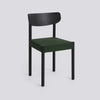 Pack Chair 11 Iron black lacquered solid oak 4 leg base Standard glider - Iron black oak veneer + upholstery - Steelcut - 975