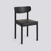 Pack Chair 11 Iron black lacquered solid oak 4 leg base Standard glider - Iron black oak veneer + upholstery - Grano - Black